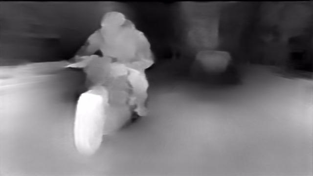 GLPN NYU depth map of Motorcycle chase