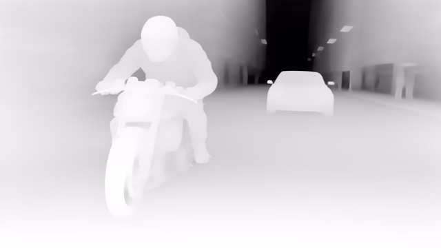 Lotus-G v1.0 depth map of Motorcycle chase