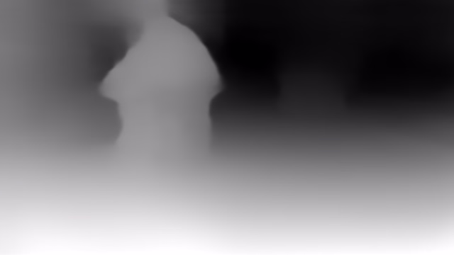 MiDaS DPT-Swin2-Tiny depth map of Motorcycle chase