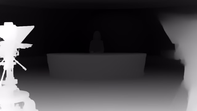 Depth Anything V2 Base depth map of News studio