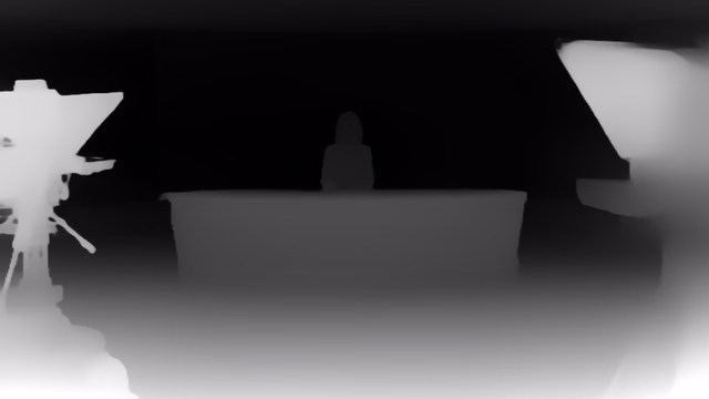 Depth Anything V2 Small depth map of News studio