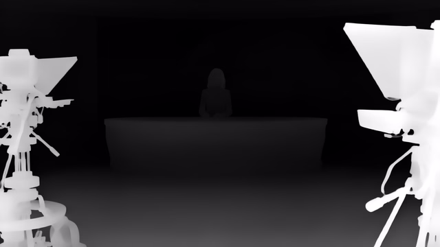 Lotus-G v2.0 Disparity depth map of News studio