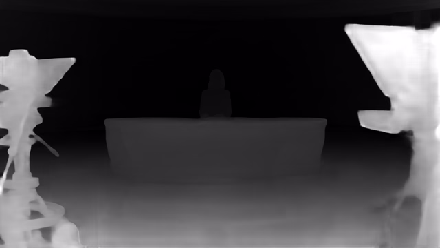 Metric3D v2 ViT-Small depth map of News studio