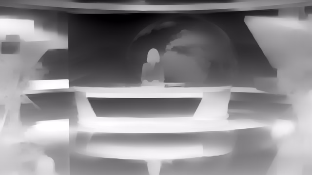 MiDaS 3.1 DPT BEiT-Large 384 depth map of News studio