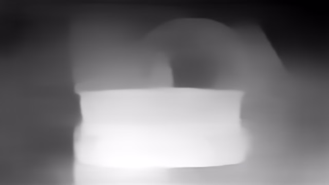 MiDaS DPT-Swin2-Tiny depth map of News studio
