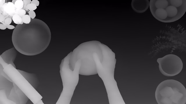 Depth Anything 3 Giant 1.1 depth map of Overhead cooking