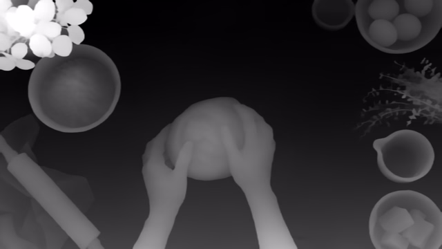 MoGe-2 ViT-L depth map of Overhead cooking