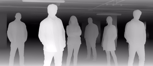 Distill Any Depth Base depth map of Parking garage lineup