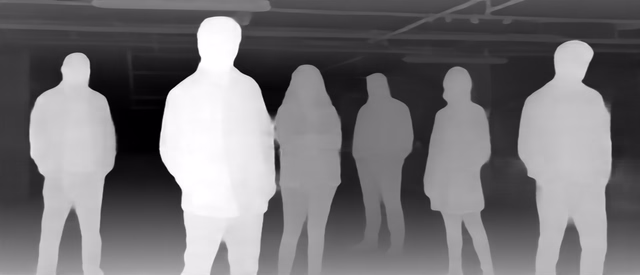 Metric3D v2 ViT-Small depth map of Parking garage lineup