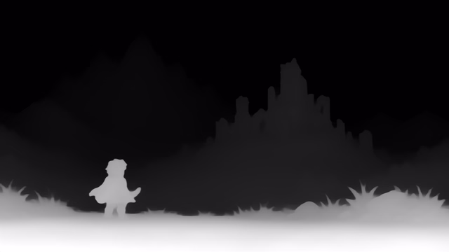 Depth Anything V1 Large depth map of Pixel art castle