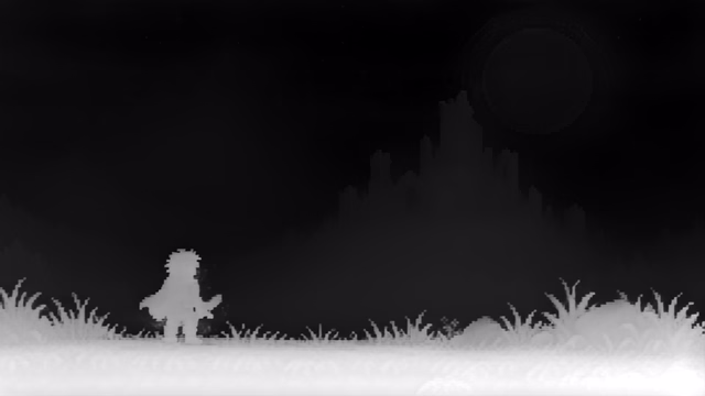 Depth Anything V2 Metric Indoor Large depth map of Pixel art castle