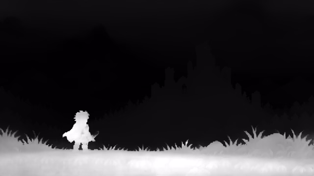 Depth Anything 3 Large 1.1 depth map of Pixel art castle