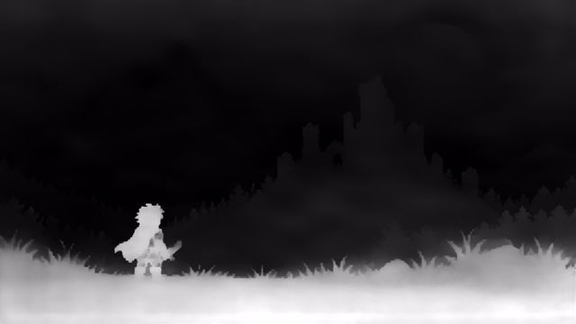 Depth Anything 3 Large depth map of Pixel art castle