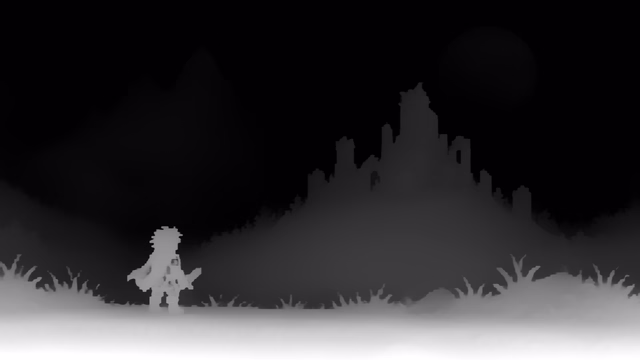 Distill Any Depth Small depth map of Pixel art castle