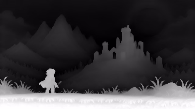 Lotus-G v2.0 Disparity depth map of Pixel art castle