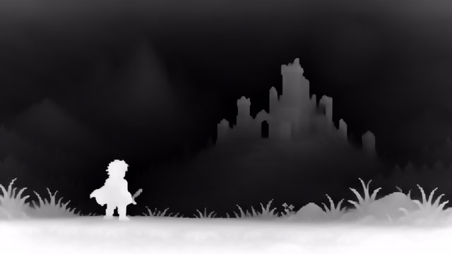 Lotus-D depth map of Pixel art castle