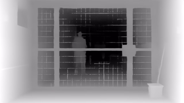 Depth Anything V2 Small depth map of Prison mesh gates