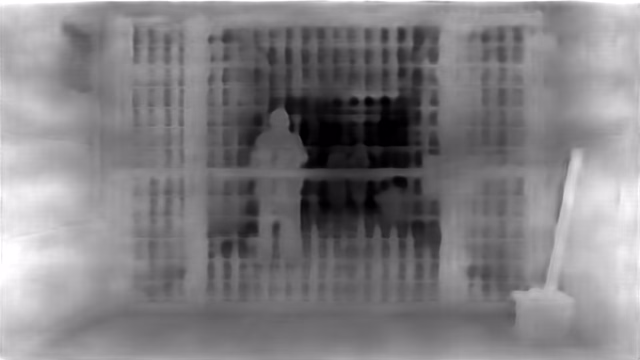 DPT DINOv2-Large KITTI depth map of Prison mesh gates