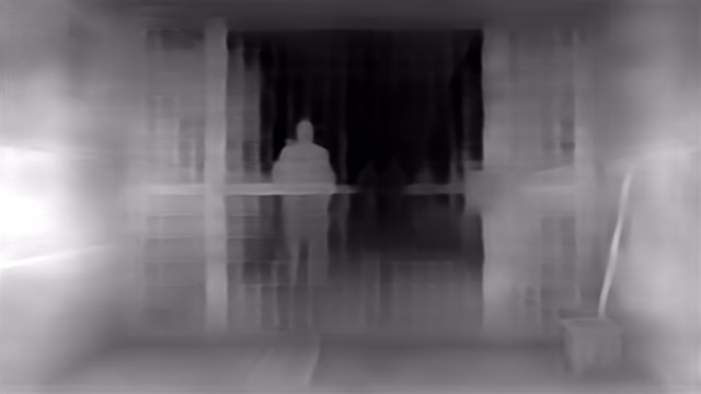 DPT DINOv2-Small NYU depth map of Prison mesh gates