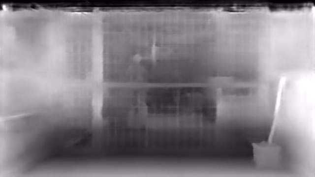 GLPN KITTI depth map of Prison mesh gates