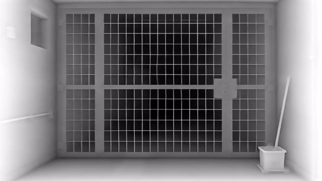 Iris depth map of Prison mesh gates