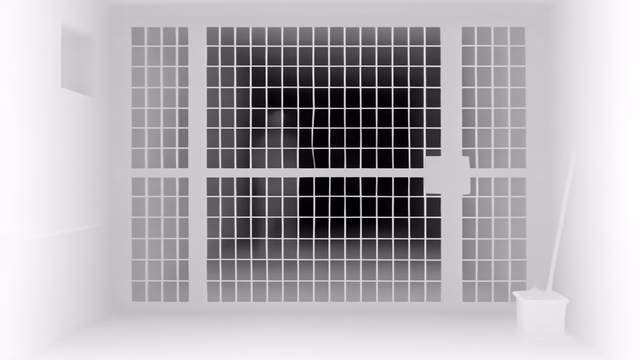 Marigold Depth E2E-FT depth map of Prison mesh gates