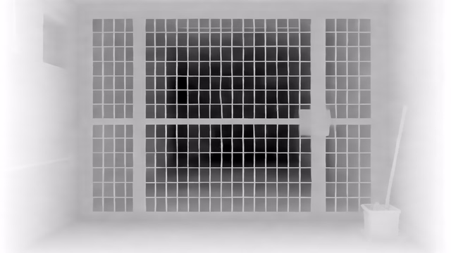 Marigold Depth LCM v1.0 depth map of Prison mesh gates