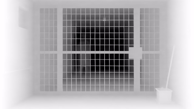 Marigold Depth v1.1 depth map of Prison mesh gates