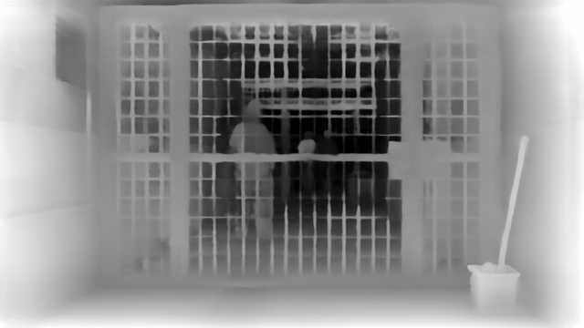 ZoeDepth KITTI depth map of Prison mesh gates