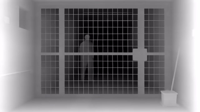 Lotus-D depth map of Prison mesh gates