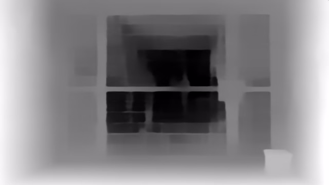 MiDaS DPT-Hybrid depth map of Prison mesh gates
