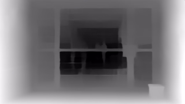 MiDaS DPT-Hybrid depth map of Prison mesh gates
