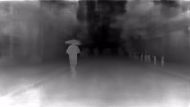 DPT DINOv2-Large KITTI depth map of Rainy night street