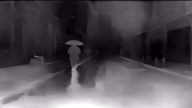 GLPN NYU depth map of Rainy night street