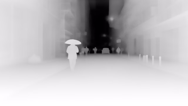 Lotus-G v1.0 depth map of Rainy night street