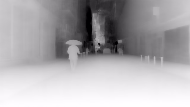 Marigold Depth v1.0 depth map of Rainy night street