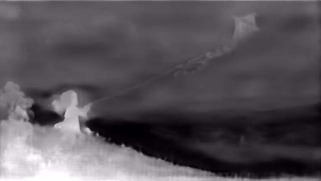 DPT DINOv2-Small KITTI depth map of Watercolor illustration