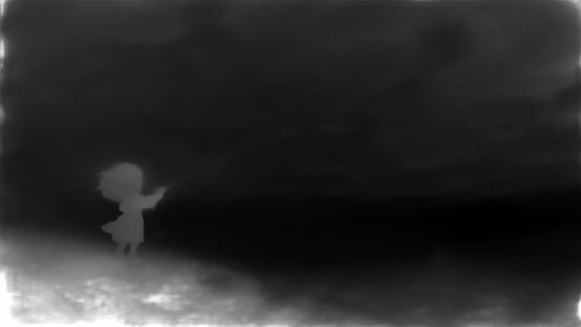 VGGT 1B depth map of Watercolor illustration
