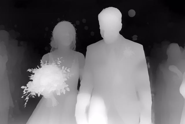 Distill Any Depth Small depth map of Wedding, soap bubbles