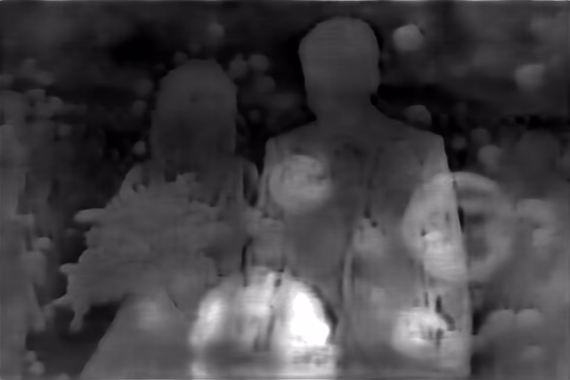 DPT DINOv2-Large KITTI depth map of Wedding, soap bubbles