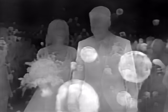 DPT DINOv2-Large NYU depth map of Wedding, soap bubbles