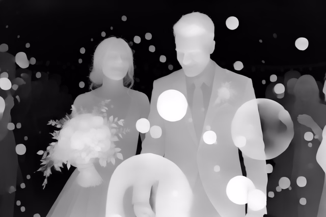 Lotus-D v2.0 Disparity depth map of Wedding, soap bubbles