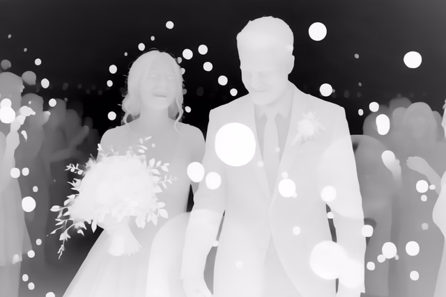 Marigold Depth E2E-FT depth map of Wedding, soap bubbles