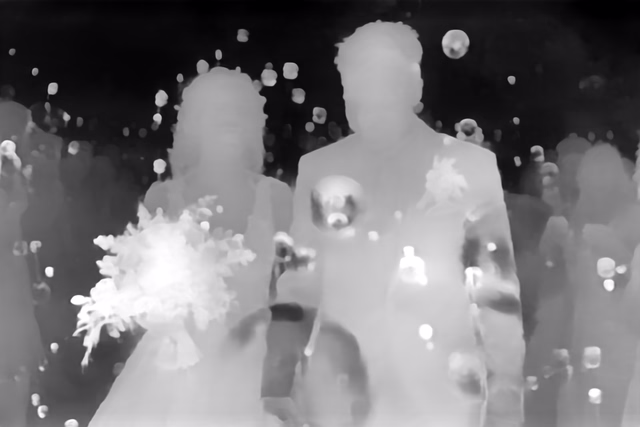 ZoeDepth KITTI depth map of Wedding, soap bubbles