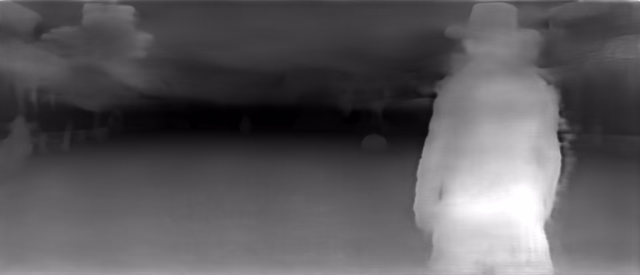 DPT DINOv2-Small KITTI depth map of Western duel